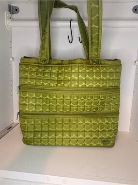 Lug Quilted Green Travel Tote Carry-On Overnight Bag